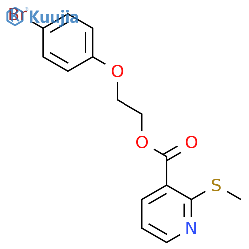 2-(4-Bromophenoxy)ethyl 2-(methylsulfanyl)pyridine-3-carboxylate structure