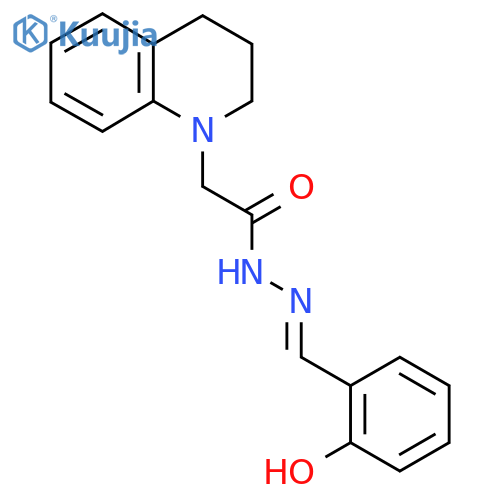 N'-(1E)-(2-hydroxyphenyl)methylidene-2-(1,2,3,4-tetrahydroquinolin-1-yl)acetohydrazide structure