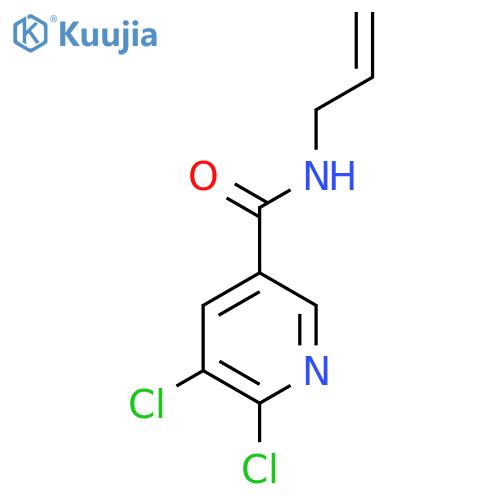 5,6-dichloro-N-(prop-2-en-1-yl)pyridine-3-carboxamide structure