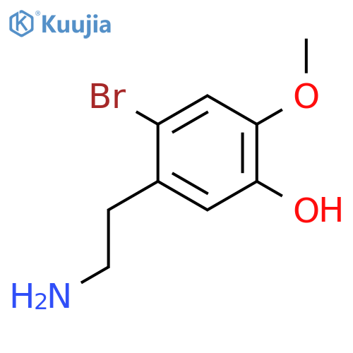 5-(2-aminoethyl)-4-bromo-2-methoxyphenol structure