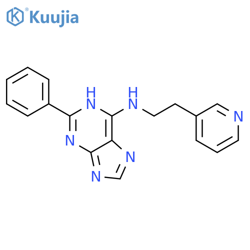 1H-Purin-6-amine, 2-phenyl-N-[2-(3-pyridinyl)ethyl]- structure