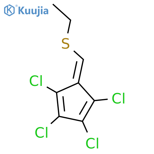 1,3-Cyclopentadiene, 1,2,3,4-tetrachloro-5-[(ethylthio)methylene]- structure