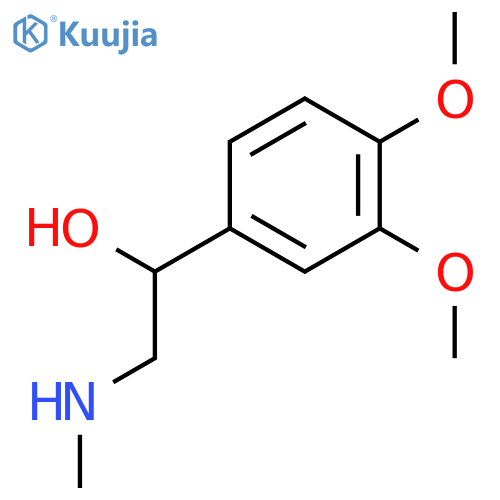 1-(3,4-Dimethoxyphenyl)-2-(methylamino)ethanol structure