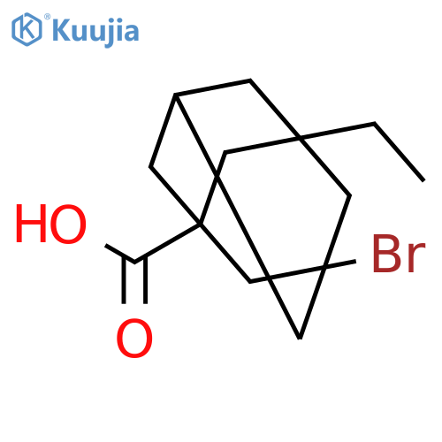 TRICYCLO[3.3.1.13,7]DECANE-1-CARBOXYLIC ACID, 3-BROMO-5-ETHYL- structure