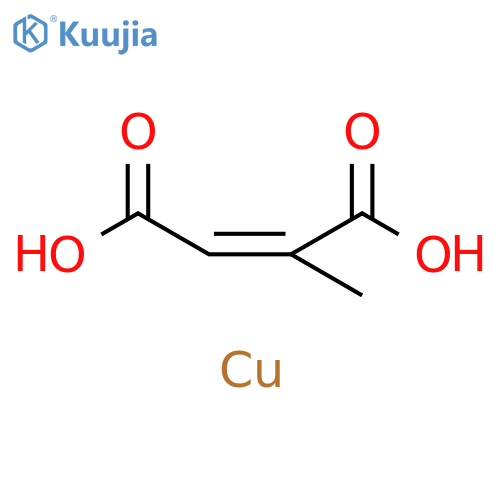 2-Butenedioic acid, 2-methyl-, copper salt (1:), (2Z)- structure