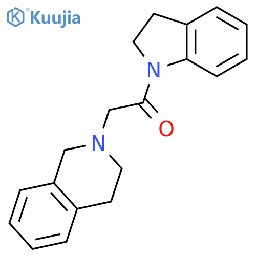 1-(2,3-dihydroindol-1-yl)-2-(3,4-dihydro-1H-isoquinolin-2-yl)ethanone structure