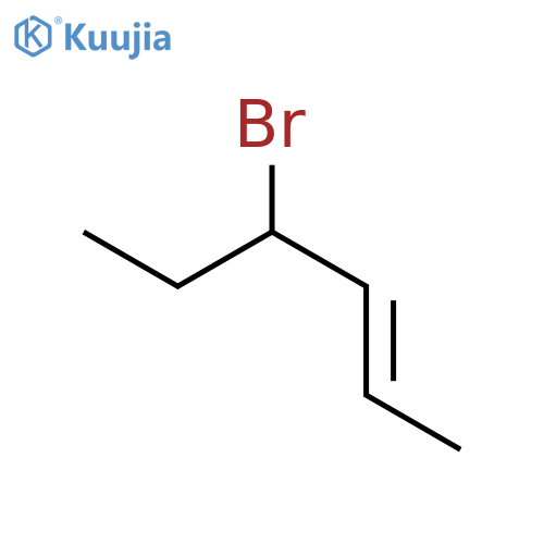 2-Hexene, 4-bromo-, (2E)- structure