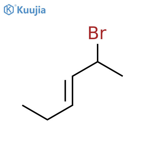 3-HEXENE, 2-BROMO-, (E)- structure