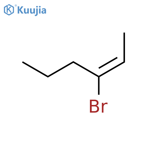 2-Hexene, 3-bromo-, (E)- structure