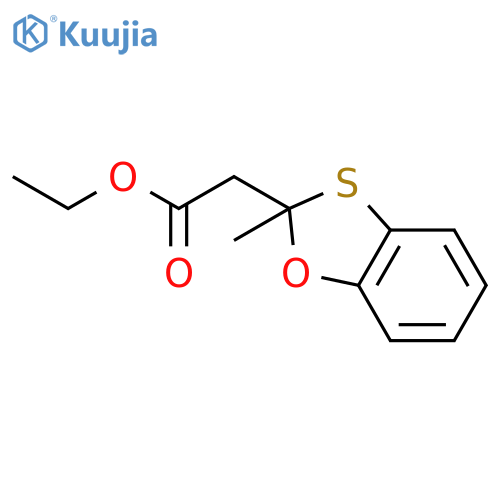 1,3-Benzoxathiole-2-acetic acid, 2-methyl-, ethyl ester structure