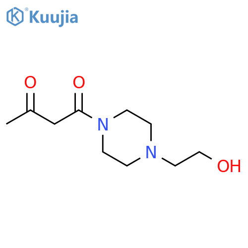 1-[4-(2-hydroxyethyl)-1-piperazinyl]-1,3-Butanedione structure
