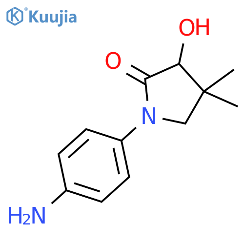 2-PYRROLIDINONE, 1-(4-AMINOPHENYL)-3-HYDROXY-4,4-DIMETHYL- structure