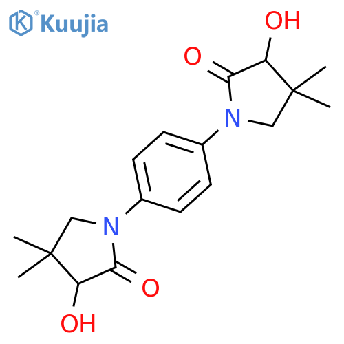 2-Pyrrolidinone, 1,1'-(1,4-phenylene)bis[3-hydroxy-4,4-dimethyl- structure