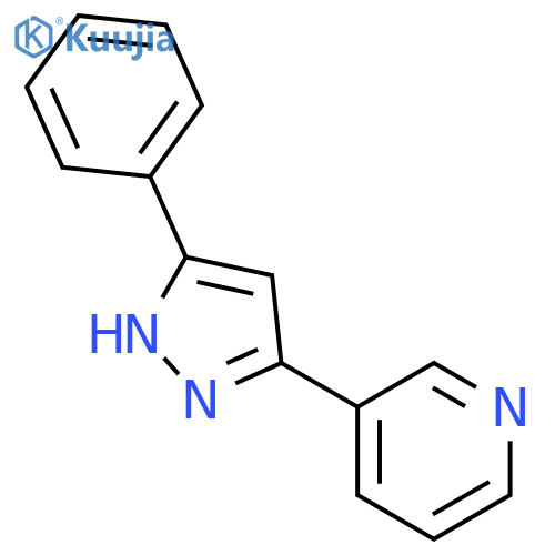 Pyridine, 3-(5-phenyl-1H-pyrazol-3-yl)- structure