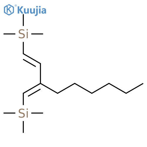 Silane, [(1E,3E)-2-hexyl-1,3-butadiene-1,4-diyl]bis[trimethyl- structure