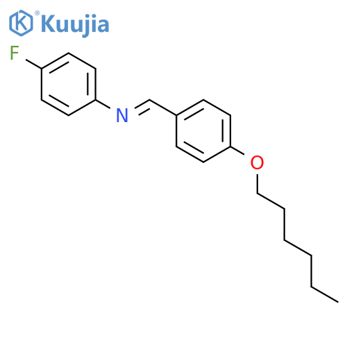 4-fluoro-N-{(E)-[4-(hexyloxy)phenyl]methylidene}aniline structure