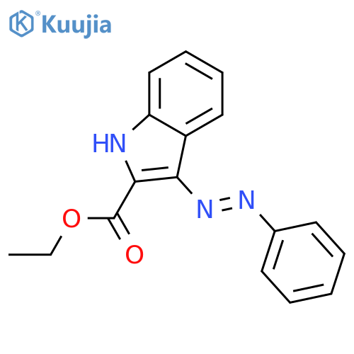 1H-Indole-2-carboxylic acid, 3-(phenylazo)-, ethyl ester structure