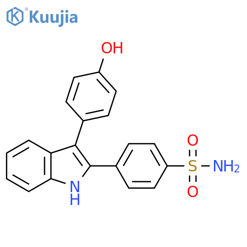 Benzenesulfonamide, 4-[3-(4-hydroxyphenyl)-1H-indol-2-yl]- structure