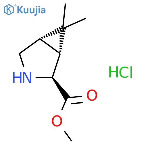 methyl (1R,2S,5S)-6,6-dimethyl-3-azabicyclo[3.1.0]hexane-2-carboxylate hydrochloride structure