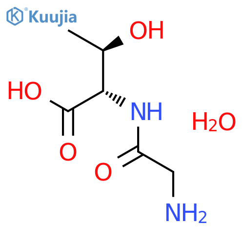 L-THREONINE, N-GLYCYL-, MONOHYDRATE structure