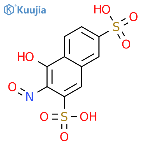 4-hydroxy-3-nitrosonaphthalene-2,7-disulfonic acid structure
