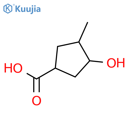 Cyclopentanecarboxylic acid, 3-hydroxy-4-methyl- structure