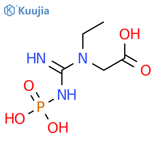 Glycine, N-ethyl-N-[imino(phosphonoamino)methyl]- structure