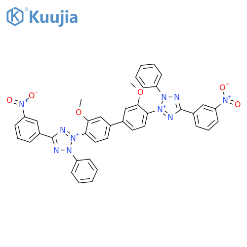 2H-Tetrazolium,2,2'-(3,3'-dimethoxy[1,1'-biphenyl]-4,4'-diyl)bis[5-(3-nitrophenyl)-3-phenyl-,chloride (1:2) structure