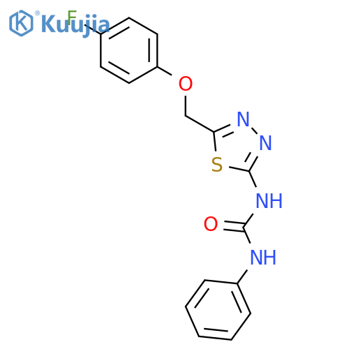 1-{5-[(4-fluorophenoxy)methyl]-1,3,4-thiadiazol-2-yl}-3-phenylurea structure