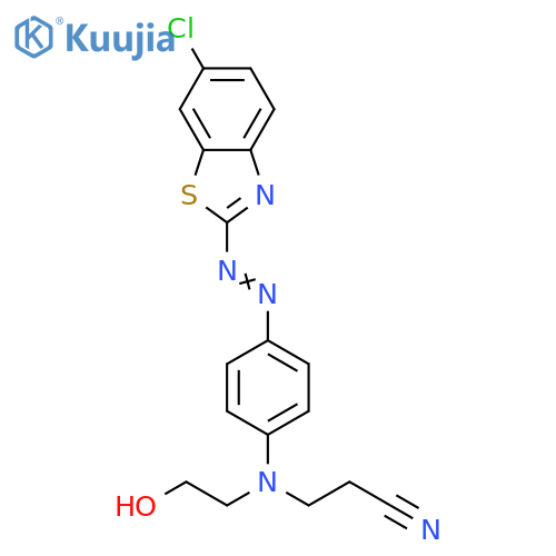 Propanenitrile,3-[[4-[(6-chloro-2-benzothiazolyl)azo]phenyl](2-hydroxyethyl)amino]- structure