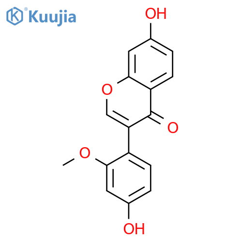 4H-1-Benzopyran-4-one,7-hydroxy-3-(4-hydroxy-2-methoxyphenyl)- structure