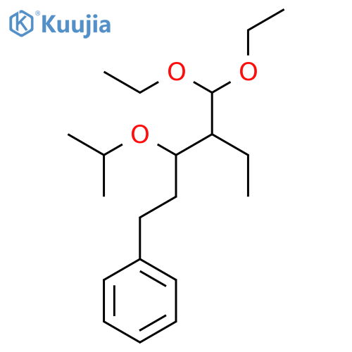 Benzene, [4-(diethoxymethyl)-3-(1-methylethoxy)hexyl]- structure
