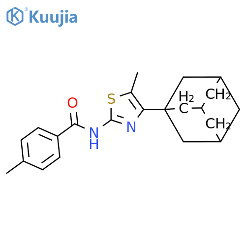 4-methyl-N-(5-methyl-4-tricyclo[3.3.1.1~3,7~]dec-1-yl-1,3-thiazol-2-yl)benzamide structure