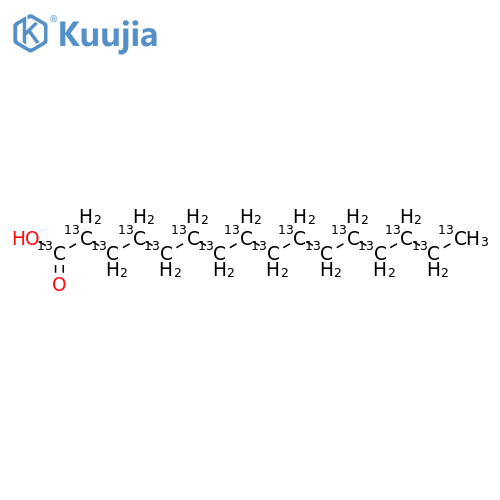 Palmitic Acid-13C16 structure