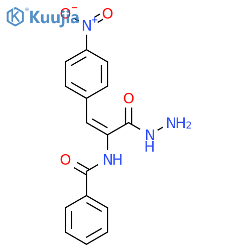 N-[(Z)-1-(hydrazinocarbonyl)-2-(4-nitrophenyl)ethenyl]benzamide structure