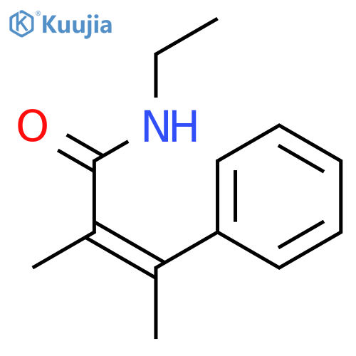 (2E)-N-ethyl-2-methyl-3-phenylbut-2-enamide structure