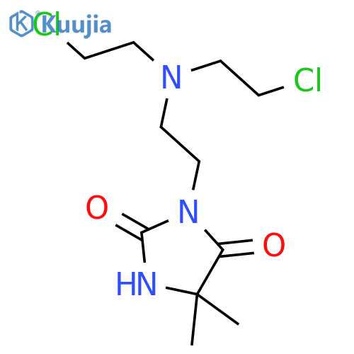 2,4-Imidazolidinedione,3-[2-[bis(2-chloroethyl)amino]ethyl]-5,5-dimethyl- structure