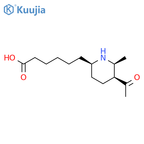 2-Piperidinehexanoic acid, 5-acetyl-6-methyl-, (2R,5S,6S)- structure