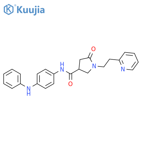 3-Pyrrolidinecarboxamide,5-oxo-N-[4-(phenylamino)phenyl]-1-[2-(2-pyridinyl)ethyl]- structure