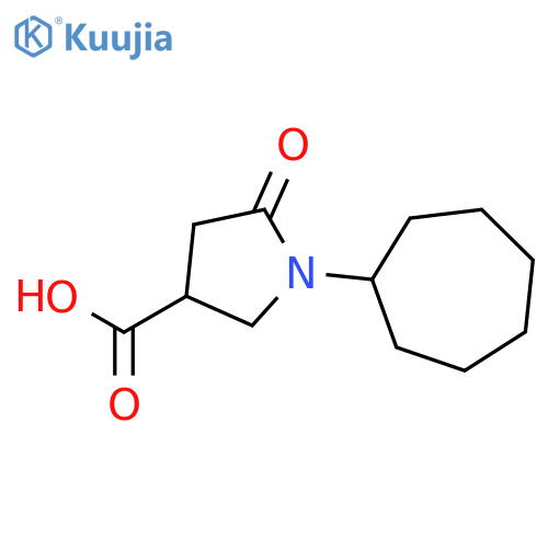 1-cycloheptyl-5-oxopyrrolidine-3-carboxylic Acid structure