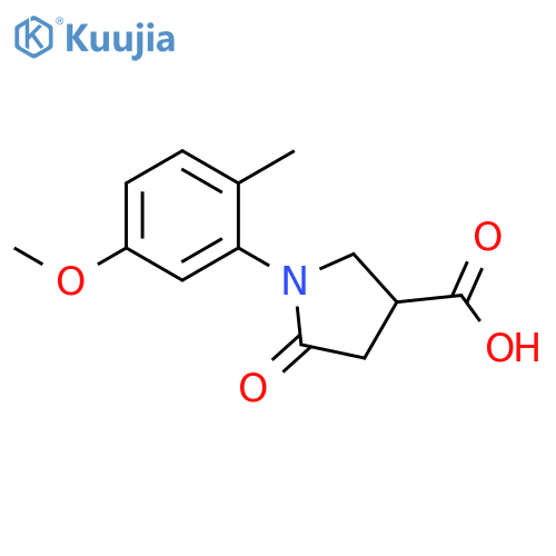 3-Pyrrolidinecarboxylic acid, 1-(5-methoxy-2-methylphenyl)-5-oxo- structure
