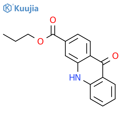 3-ACRIDINECARBOXYLIC ACID, 9,10-DIHYDRO-9-OXO-, PROPYL ESTER structure