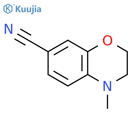 2H-1,4-BENZOXAZINE-7-CARBONITRILE, 3,4-DIHYDRO-4-METHYL- structure