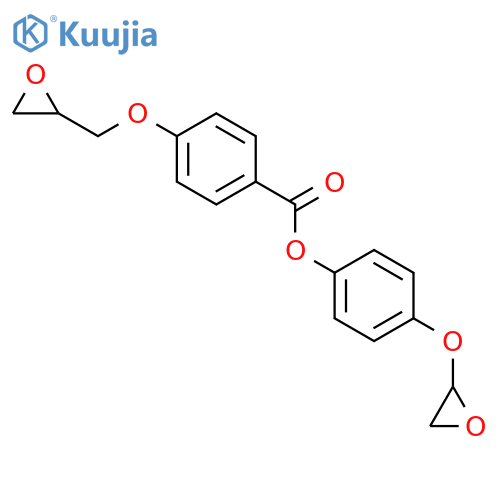 Benzoic acid, 4-(oxiranylmethoxy)-, 4-(oxiranyloxy)phenyl ester structure