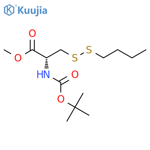 L-Alanine, 3-(butyldithio)-N-[(1,1-dimethylethoxy)carbonyl]-, methyl ester structure