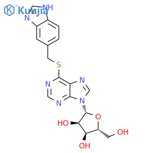 Inosine, 6-S-(1H-benzimidazol-5-ylmethyl)-6-thio- structure