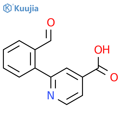 2-(2-formylphenyl)pyridine-4-carboxylic acid structure