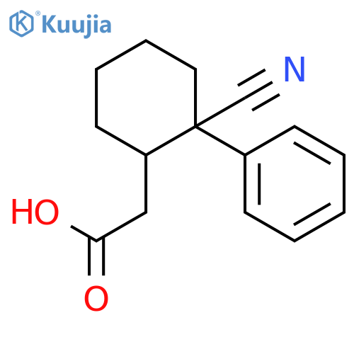 CYCLOHEXANEACETIC ACID, 2-CYANO-2-PHENYL- structure