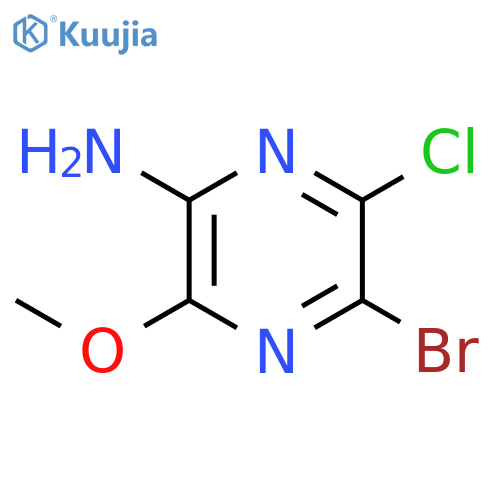 PYRAZINAMINE, 5-BROMO-6-CHLORO-3-METHOXY- structure
