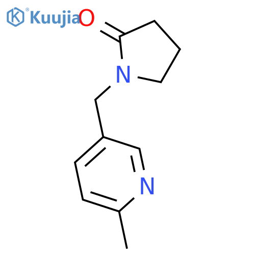 2-Pyrrolidinone, 1-[(6-methyl-3-pyridinyl)methyl]- structure